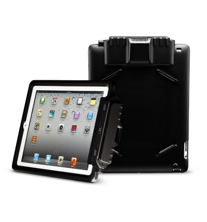CS-T4L Lightweight Case For Infinea Tab 4 for iPad 4 barcode scanner front and rear views