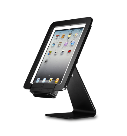 ST-SEC black security stand for Infinea Tab 4 with scanner vertical position