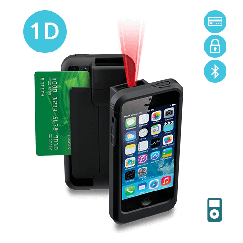 LP5-BTE-POD5 Linea Pro 5 1D Barcode Scanner for iPod Touch 5 and 6 with Bluetooth and Encrypted Magstripe Reader