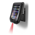 IO-O2D-A-BK Infinea Omni scanner for iPad Air side view with scanner beam